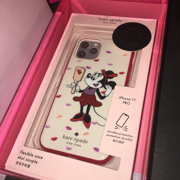 Disney x Kate Spade Minnie Mouse iphone 11 Pro Case w/Pink Shopping Gift Bag Set - Picture 4 of 6